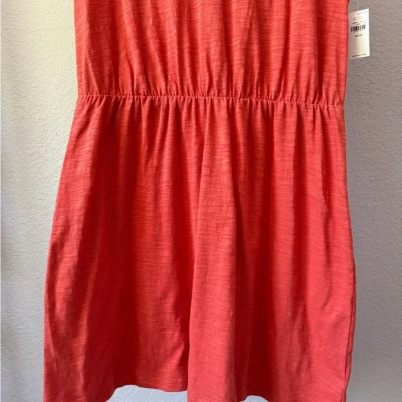 Old Navy Shirt Dress Women Large Petite Orange Cotton Summer Basic Casual NWT - Picture 5 of 10